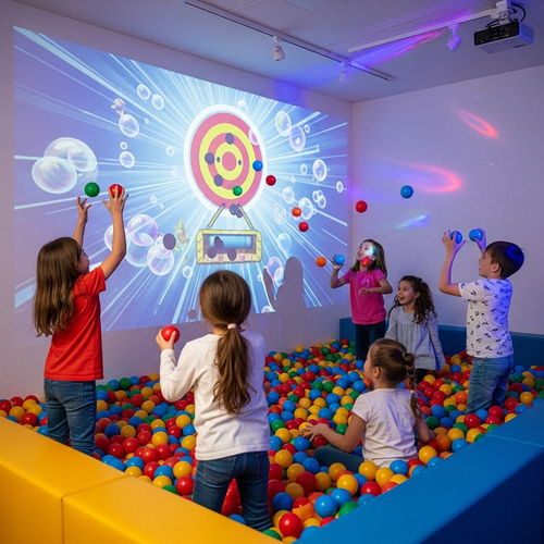 Proiettore interattivo di giochi di sfere di smashing All-in-One Machine per parco di divertimenti per bambini