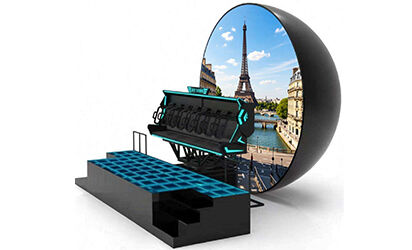 Cinema volante sospeso a cupola 5D