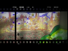 Giochi di proiezione interattiva su parete sfondando palle Sistema di proiettore interattivo