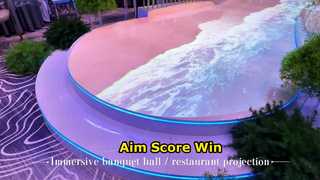 Attrezzatura per la decorazione del ristorante Proiezione immersiva da pavimento a parete per ristorante Hotel Deco