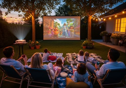 Ultime notizie aziendali su Creating a Dream Playground in Your Backyard: The Complete Guide to Using Outdoor Projectors