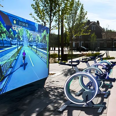 Buon prezzo Dynamic Bike VR Gioco Fitness Proiezione Interattiva a Parete Esterno / Interno in linea