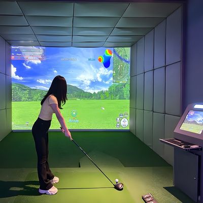 Buon prezzo Simulatore di Golf Diretto di Fabbrica Indoor Family Golf Screen Proiezione Interattiva in linea