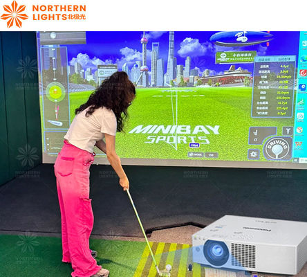 Buon prezzo Simulatore di golf Indoor Golf Screen Proiezione interattiva Ar Golf Sport Simulator in linea