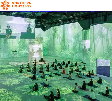 Buon prezzo Yoga Studio Proiezione olografica Arte digitale 360 Immersive Proiezione Experience Room in linea