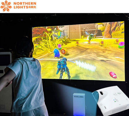Buon prezzo Somatosensoriale Macchina di gioco Mech Guerriero Motion-Sensing Proiezione interattiva di parete in linea