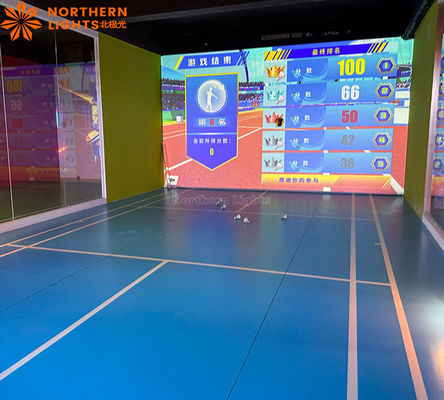 Buon prezzo Proiezione interattiva Sala da badminton Simula la macchina di lancio automatico in linea