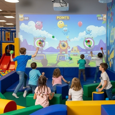 Buon prezzo Gioco dinamico di lancio di palle Proiezione interattiva di parete Trasforma qualsiasi muro in un parco giochi digitale in linea