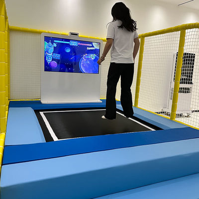 Buon prezzo Children's Indoor Interactive Trampoline Playground HD Screen Interact Projection Kinect Sensor Metal Interactive Jumping Sport in linea