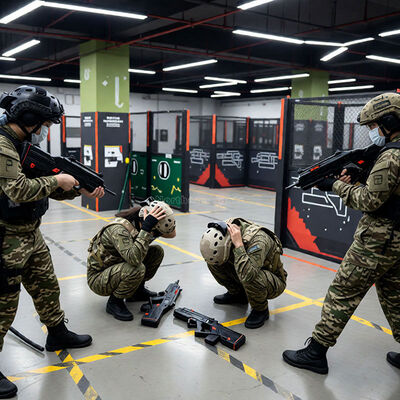 qualità Sistema di gioco per attrezzature per il laser tag wireless multiplayer, set per esterni/interni, arena per laser tag in vendita fabbrica