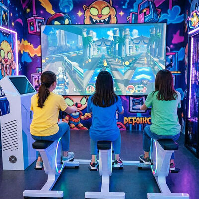 Buon prezzo Immersive Commercial Cycling Interactive Projection Game Bike Smart Fitness System per palestre di attività e centri giovanili in linea