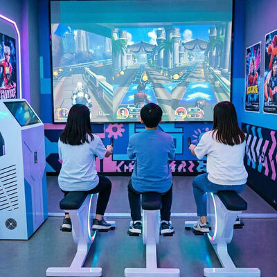 Buon prezzo Nuova Funzione Simulatore di Bicicletta di Gruppo Immersivo Sistema di Proiezione di Ciclismo da Corsa in Tempo Reale Opzioni Multiple di Pista in linea