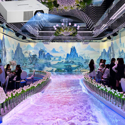 Qualità Proiezione video 3D olografica per pavimenti 360 Immersive Projector Artwork Sala da pranzo Proiettore interattivo fabbrica