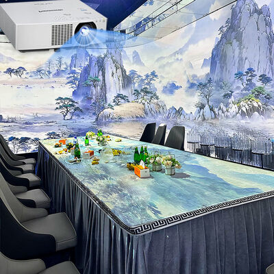 Buon prezzo Sistema di proiezione immersiva delle aurore boreali con luminosità di 5200 lumens 1920*1200 Risoluzione e 1-20 canali per proiezione interattiva a parete in linea