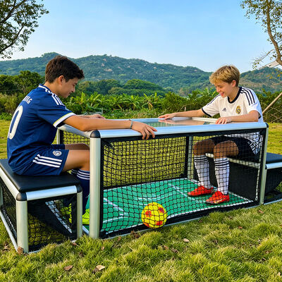 Buon prezzo Macchine da gioco arcade di calcio a monete Tavolo da calcio con metallo e vetro temperato per 2 giocatori nei centri commerciali in linea