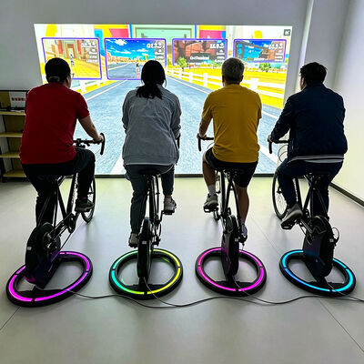 Qualità Cyclette interattiva con sistema di proiezione ciclistica gamificato da 3500 lumen con 3 modalità di gioco e tracciamento a latenza ultra-bassa fabbrica