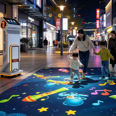 Qualità 4100 Lumens Radar Sensing Interactive Floor Projector con ruote a lancia Fabbrica
